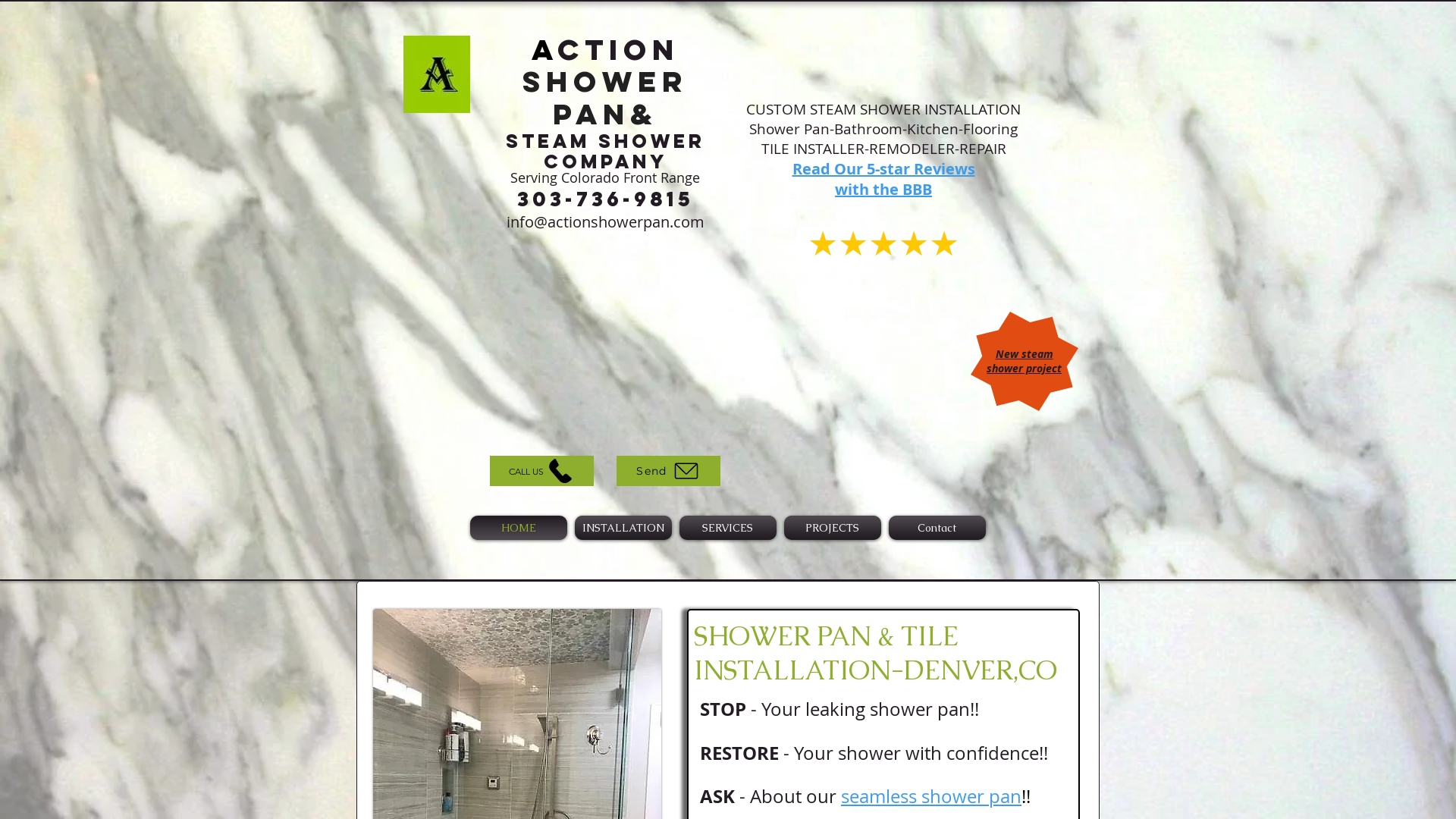 Action Shower Pan & Steam Shower Company